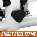 Steppers for Exercise at Home with Handlebar - Double Hydraulic Cylinder, 3D Particle Non-Slip Design - Twist Stair Stepper with Silent Shock Pad, 330 LBS Weight Capacity- Stepper with Handlebar
