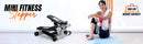 Steppers for Exercise at Home, Double Hydraulic Cylinder, 3D Particle Non-Slip Design, Silent Shock Pad, Twist Stepper with Resistance Bands, LCD Display, Mini Stepper with 330LBS Weight Capacity