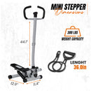 Steppers for Exercise at Home with Handlebar - Double Hydraulic Cylinder, 3D Particle Non-Slip Design - Twist Stair Stepper with Silent Shock Pad, 330 LBS Weight Capacity- Stepper with Handlebar