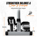 Steppers for Exercise at Home with Handlebar - Double Hydraulic Cylinder, 3D Particle Non-Slip Design - Twist Stair Stepper with Silent Shock Pad, 330 LBS Weight Capacity- Stepper with Handlebar