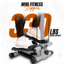 Steppers for Exercise at Home with Handlebar - Double Hydraulic Cylinder, 3D Particle Non-Slip Design - Twist Stair Stepper with Silent Shock Pad, 330 LBS Weight Capacity- Stepper with Handlebar