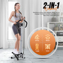 Steppers for Exercise at Home with Handlebar - Double Hydraulic Cylinder, 3D Particle Non-Slip Design - Twist Stair Stepper with Silent Shock Pad, 330 LBS Weight Capacity- Stepper with Handlebar
